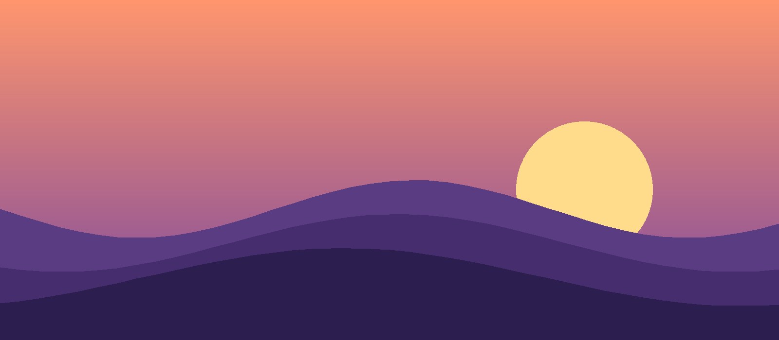 Pôr do sol sobre a serra